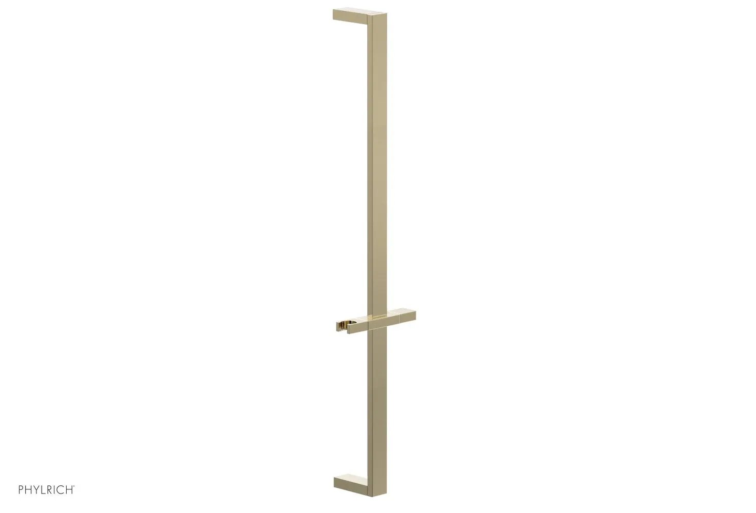 Phylrich 27" Flat Adjustable Slide Bar with Hand Shower Hook by Phylrich