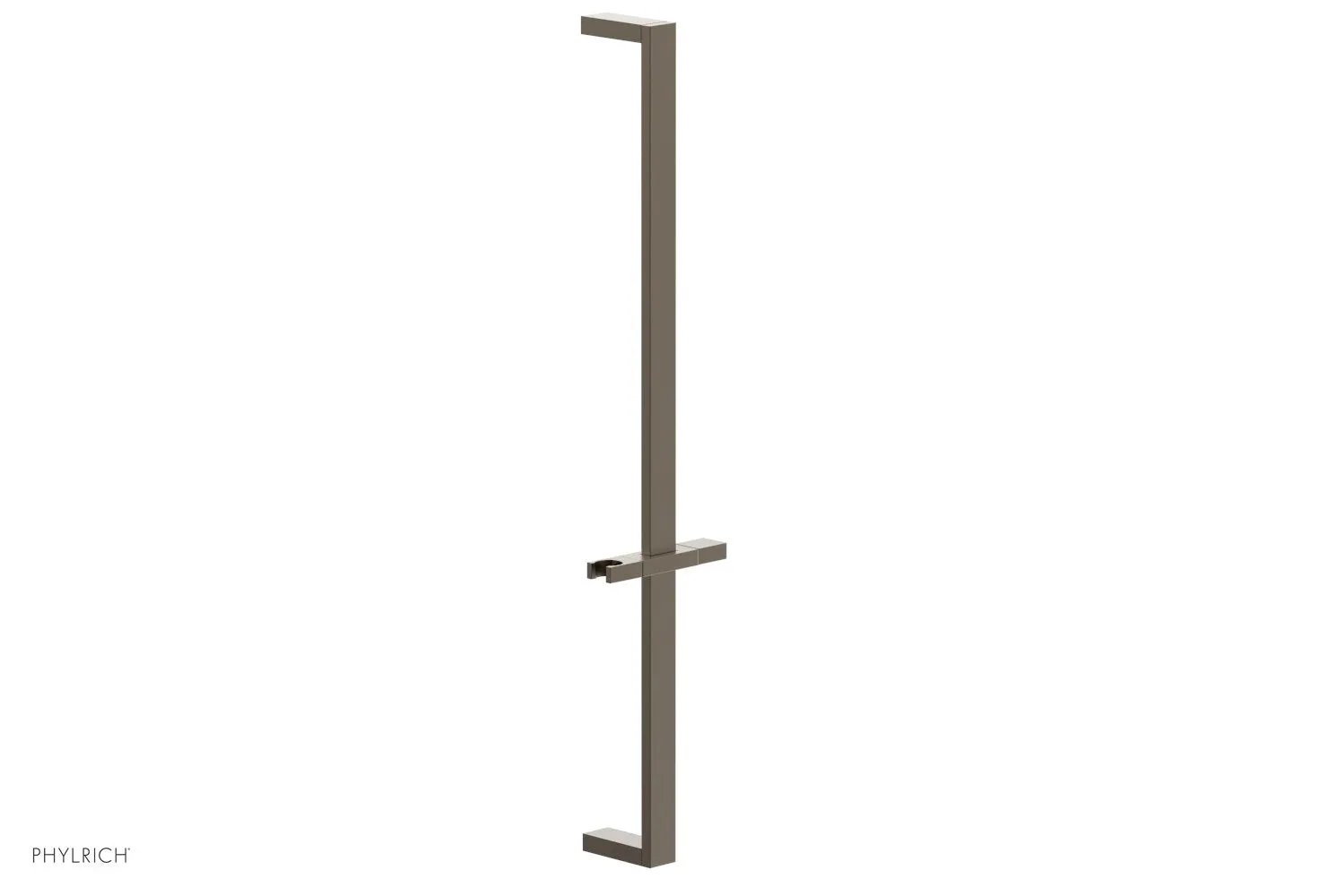 Phylrich 27" Flat Adjustable Slide Bar with Hand Shower Hook by Phylrich