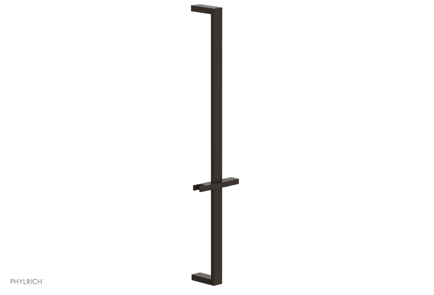 Phylrich 27" Flat Adjustable Slide Bar with Hand Shower Hook