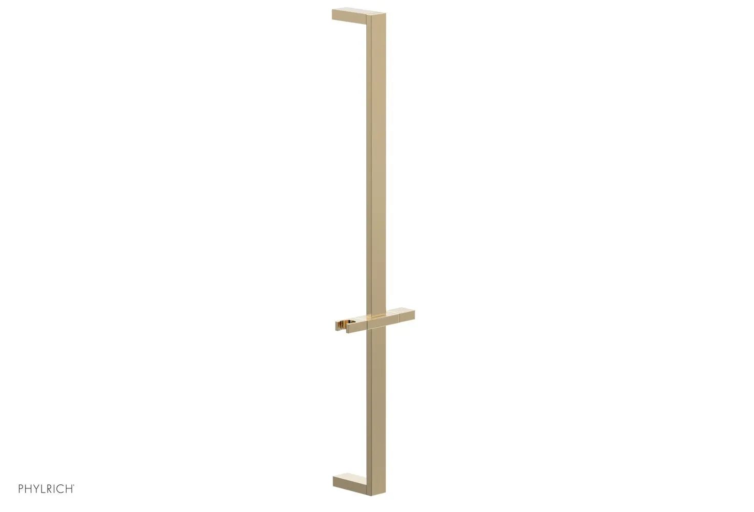 Phylrich 27" Flat Adjustable Slide Bar with Hand Shower Hook by Phylrich