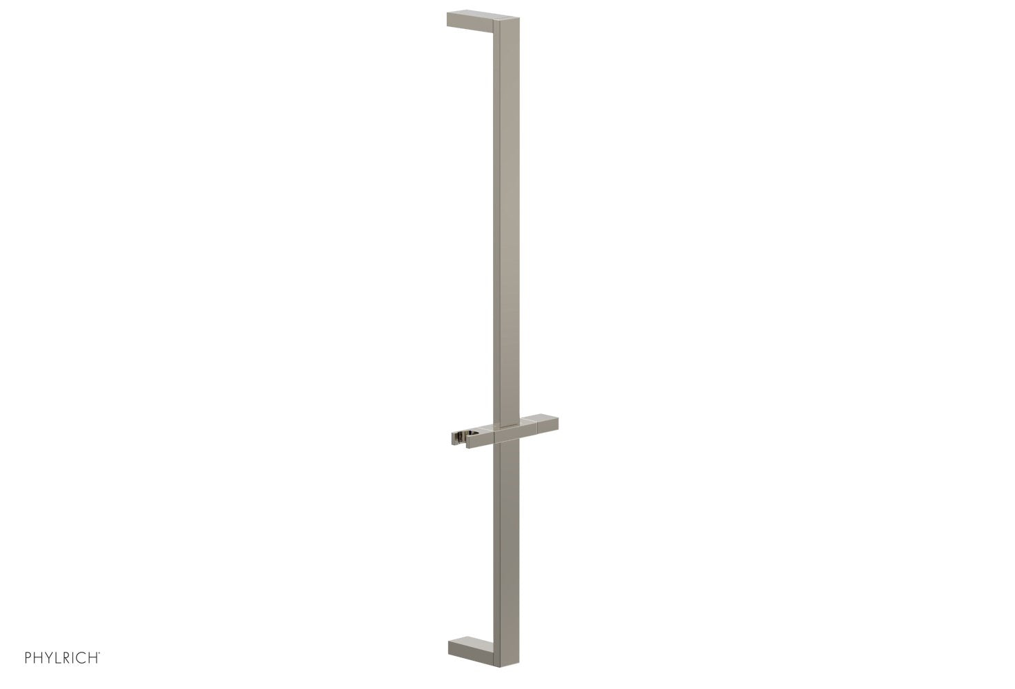 Phylrich 27" Flat Adjustable Slide Bar with Hand Shower Hook
