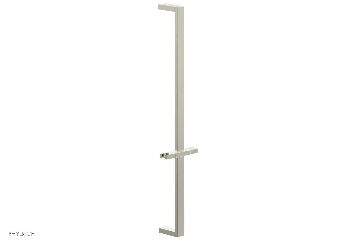 Phylrich 27" Flat Adjustable Slide Bar with Hand Shower Hook by Phylrich