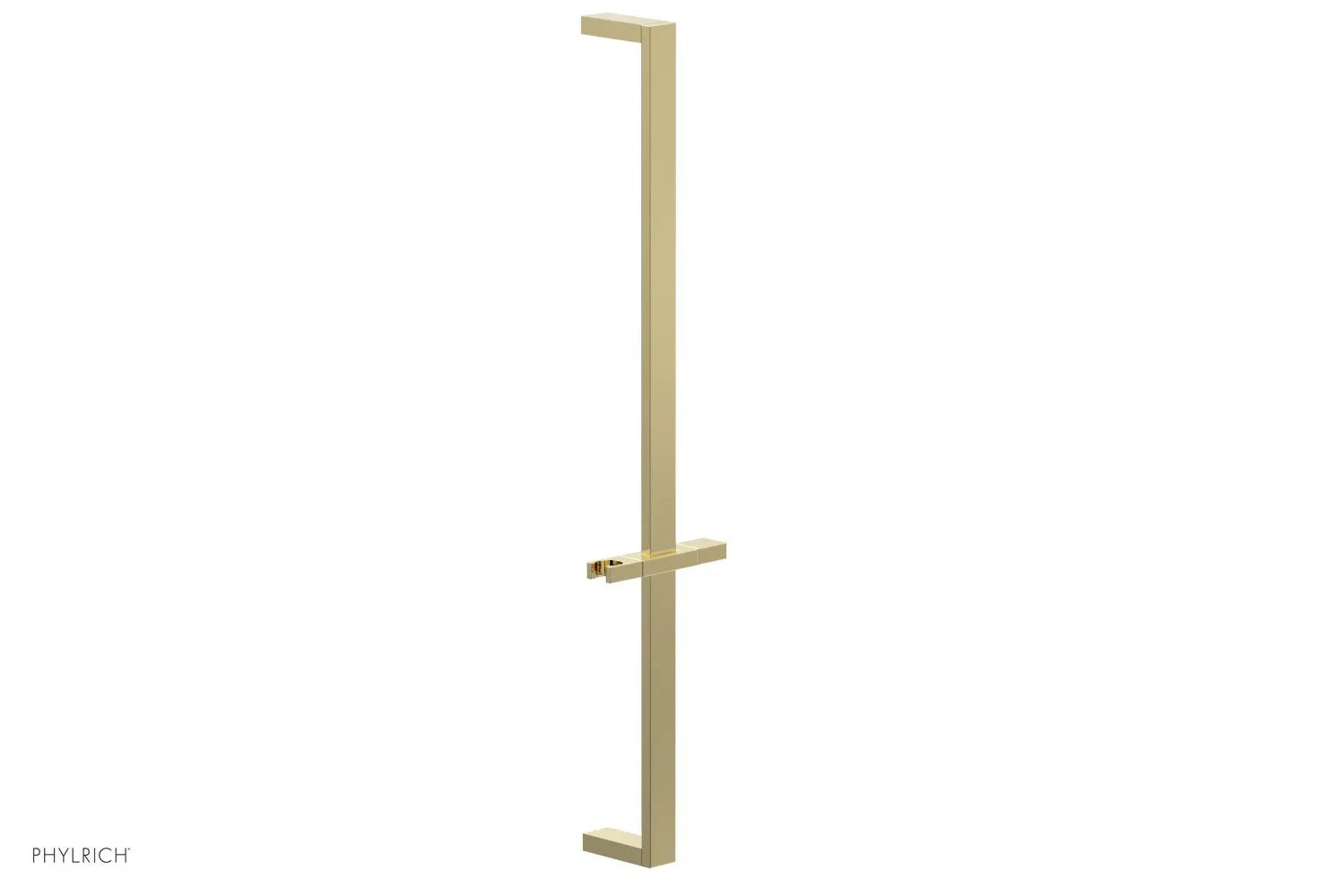 Phylrich 27" Flat Adjustable Slide Bar with Hand Shower Hook by Phylrich