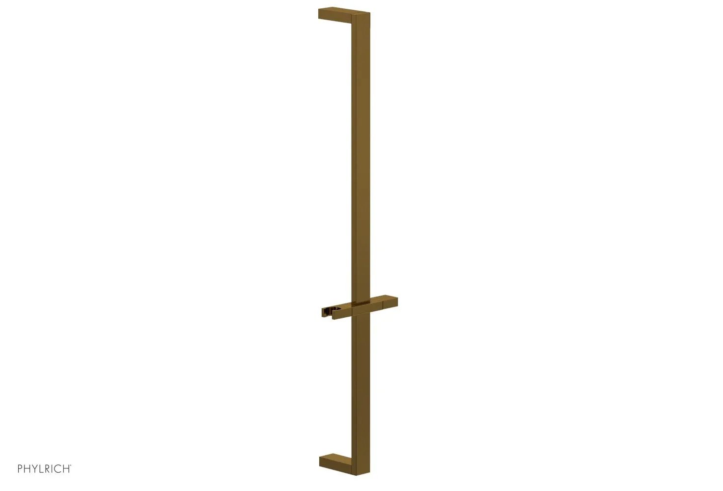 Phylrich 27" Flat Adjustable Slide Bar with Hand Shower Hook by Phylrich