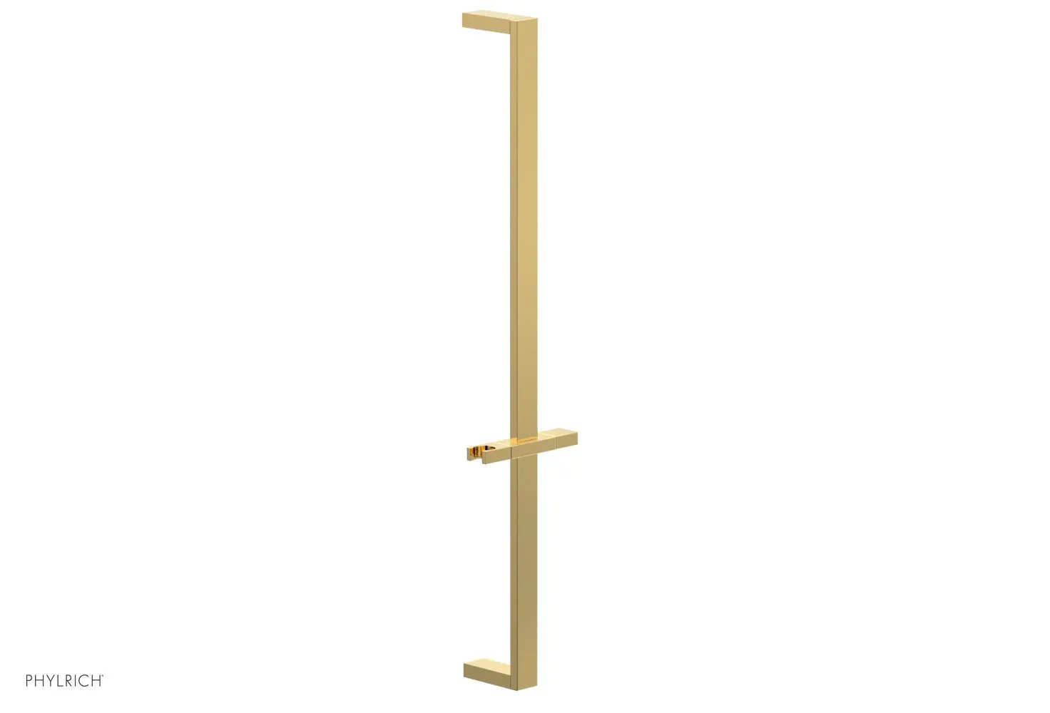 Phylrich 27" Flat Adjustable Slide Bar with Hand Shower Hook by Phylrich