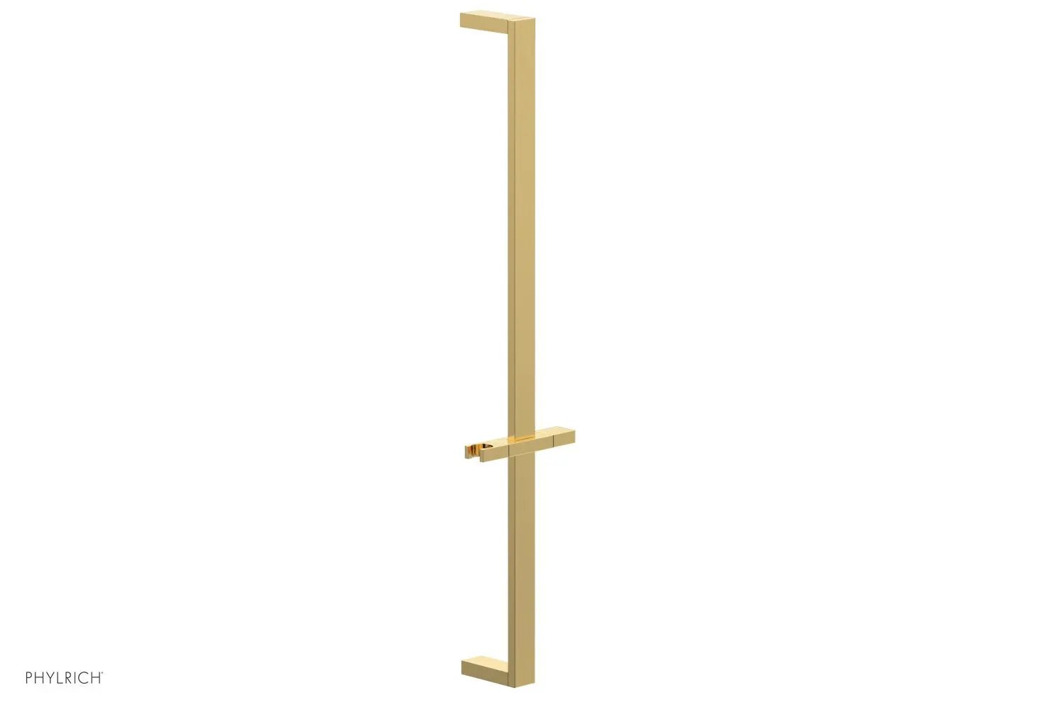Phylrich 27" Flat Adjustable Slide Bar with Hand Shower Hook by Phylrich