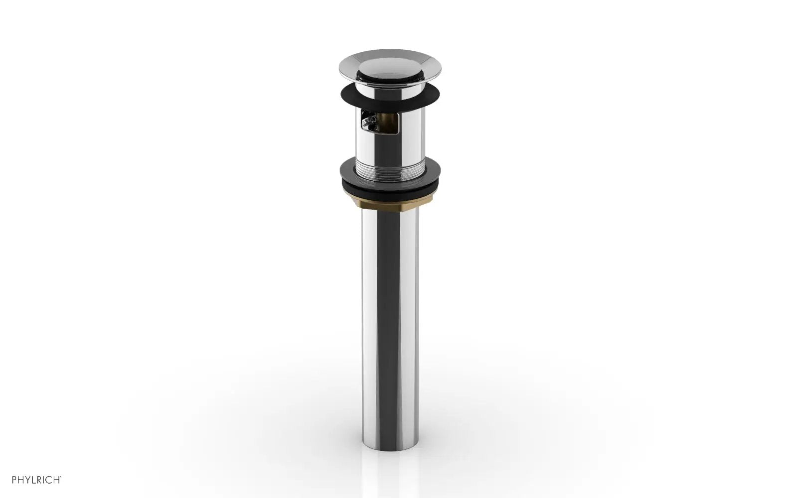 Phylrich Push To Close Drain with Overflow - Polished Chrome by Phylrich