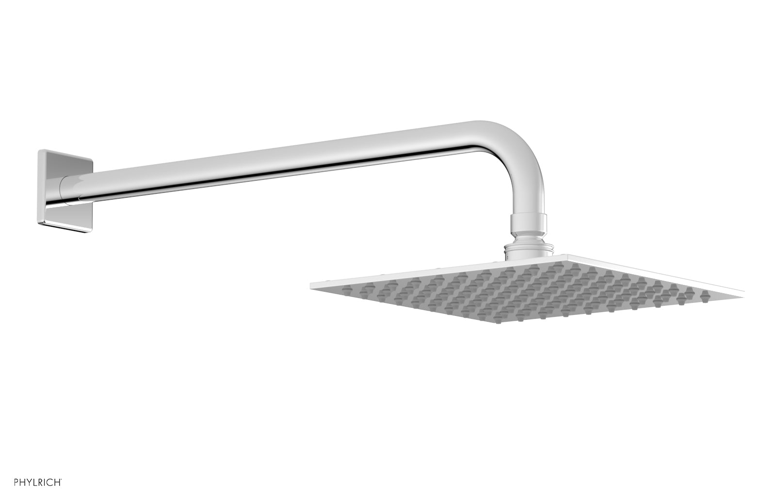 polished chrome shower head