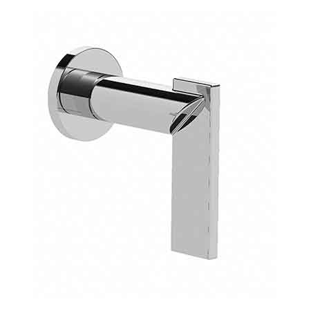 polished chrome flow control handle