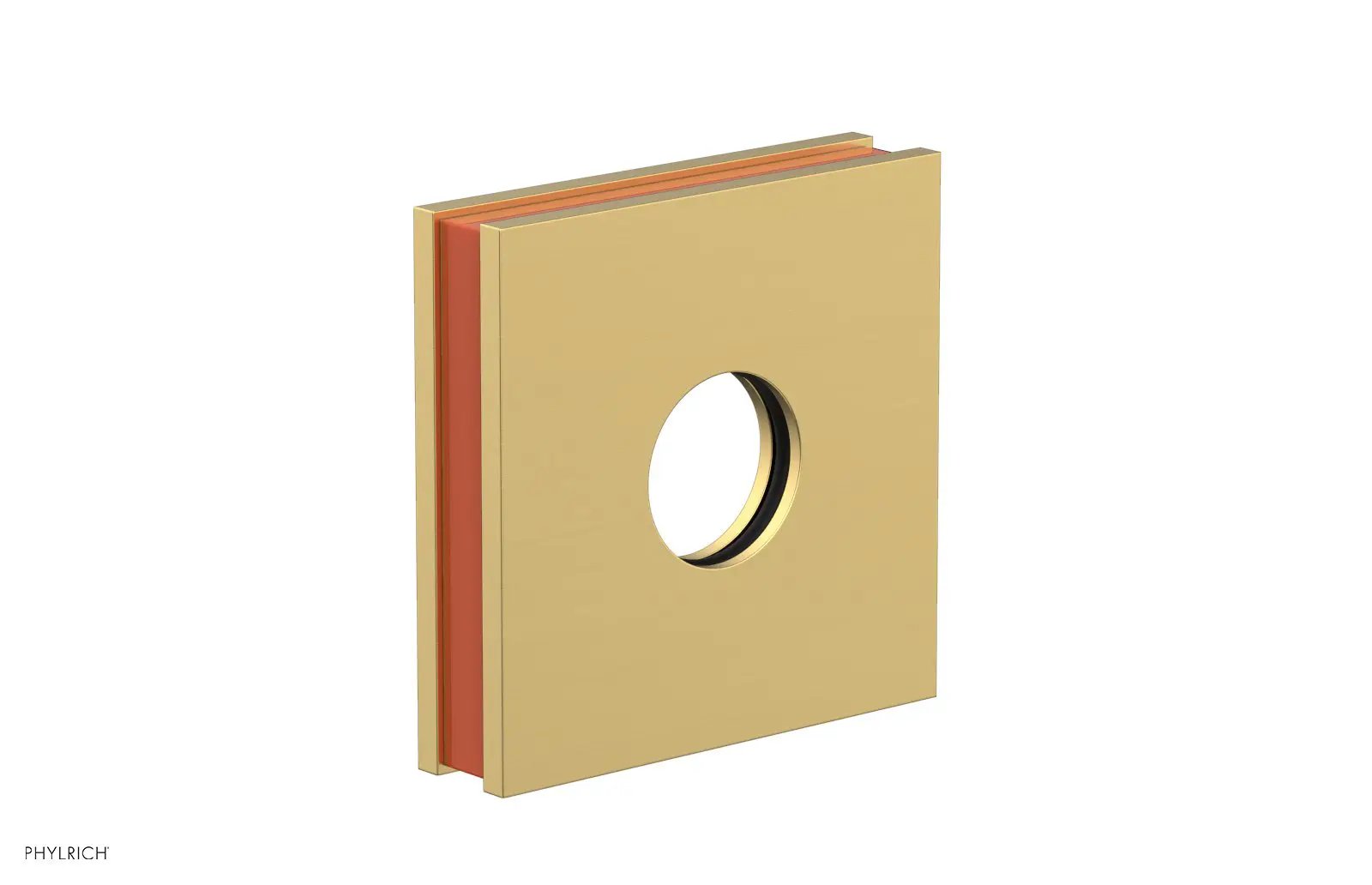 Phylrich JOLIE Square Flange with "Orange" Accent by Phylrich