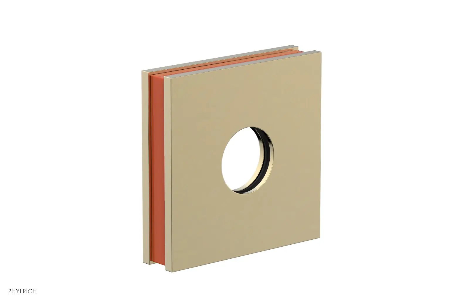 Phylrich JOLIE Square Flange with "Orange" Accent by Phylrich