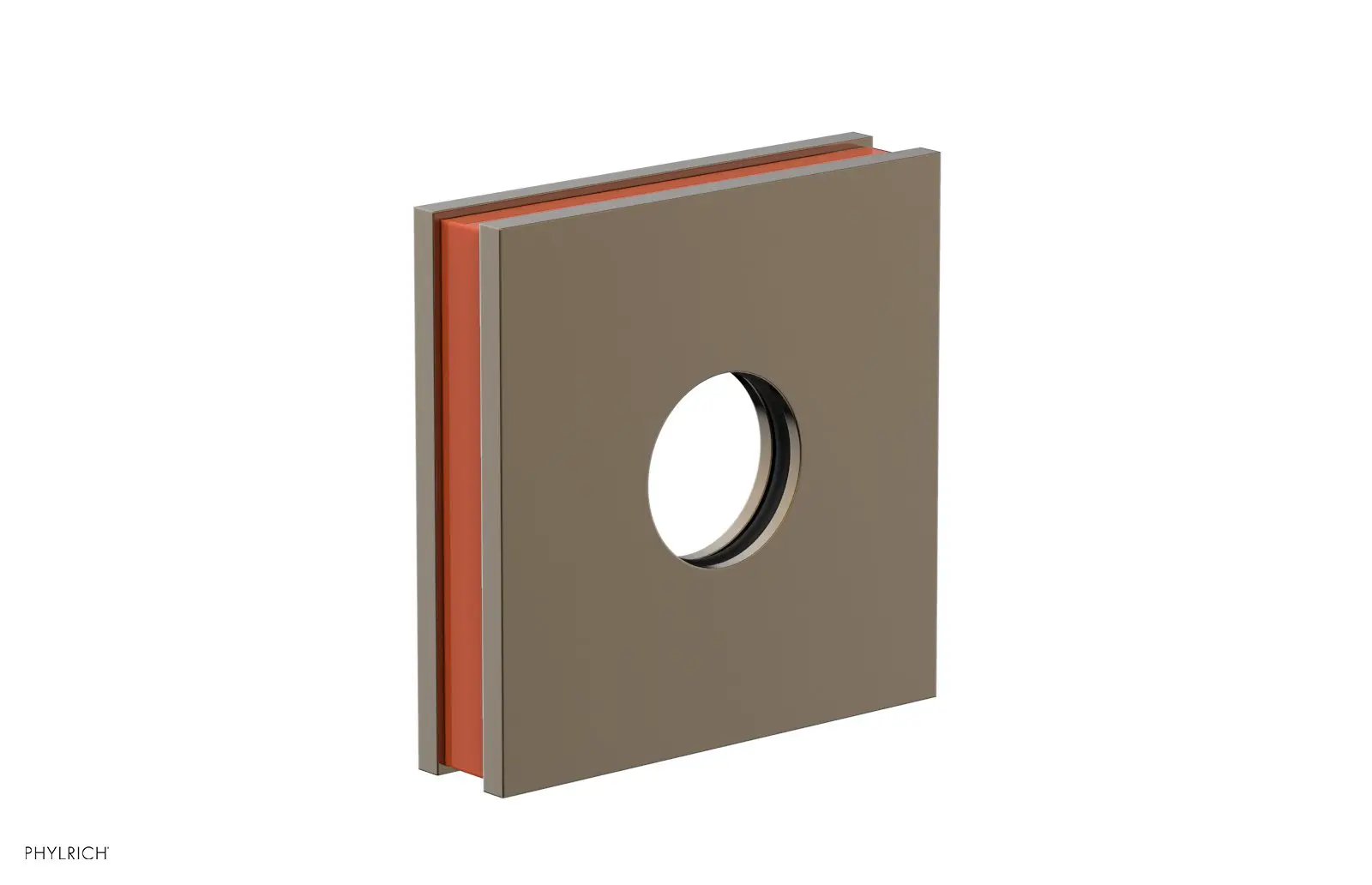 Phylrich JOLIE Square Flange with "Orange" Accent by Phylrich