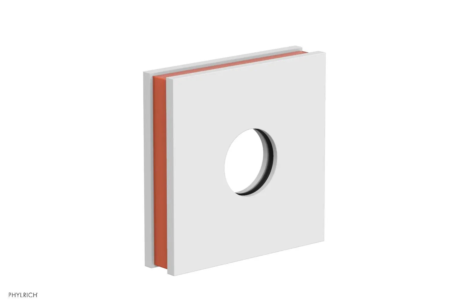 Phylrich JOLIE Square Flange with "Orange" Accent by Phylrich