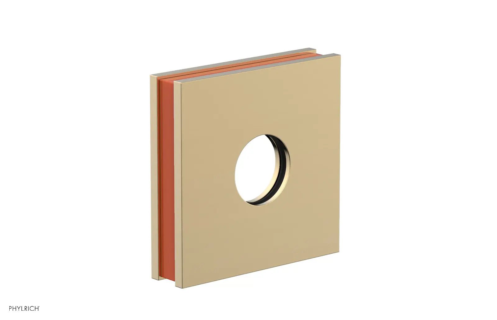 Phylrich JOLIE Square Flange with "Orange" Accent by Phylrich