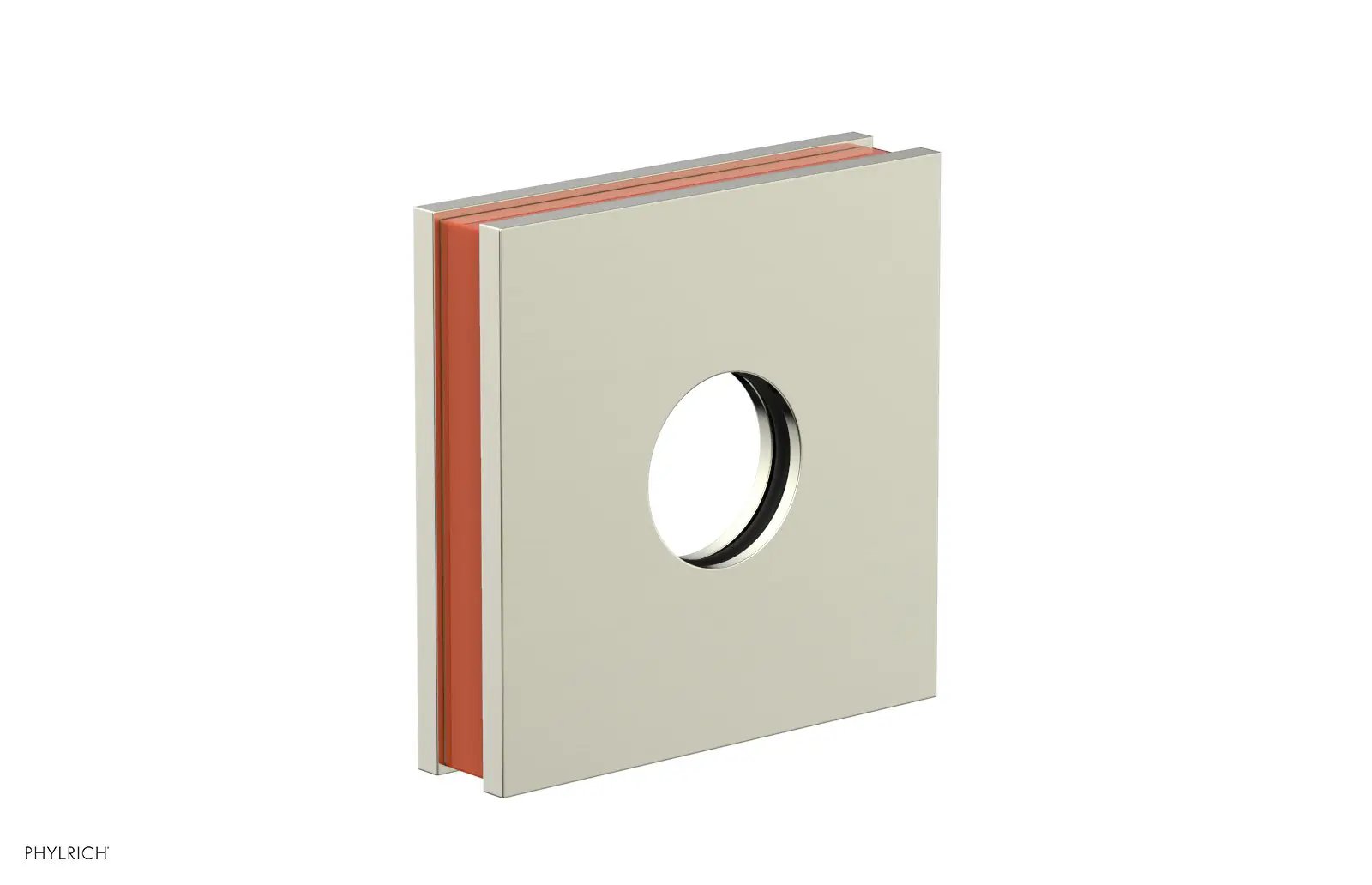 Phylrich JOLIE Square Flange with "Orange" Accent by Phylrich