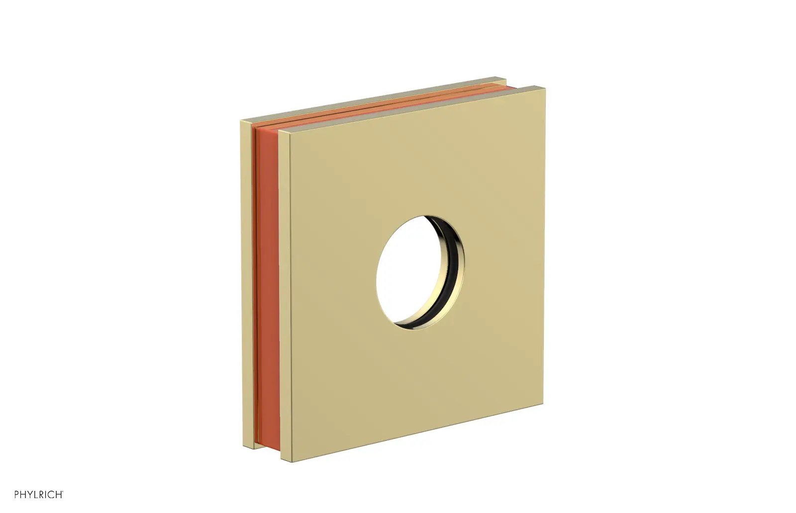 Phylrich JOLIE Square Flange with "Orange" Accent by Phylrich