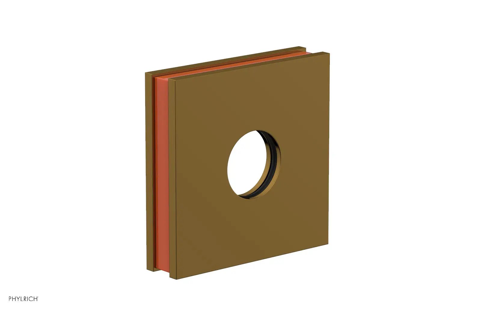 Phylrich JOLIE Square Flange with "Orange" Accent by Phylrich