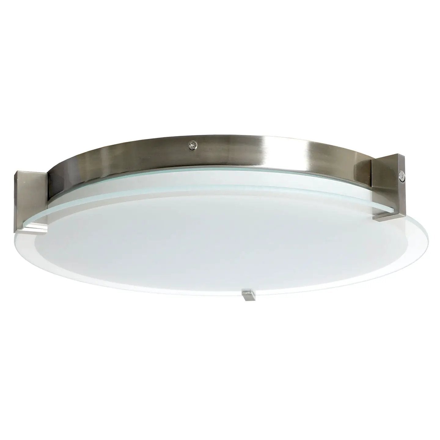Abra Lighting Matrix Flat Round Glass Low profile Flushmount by Abra Lighting