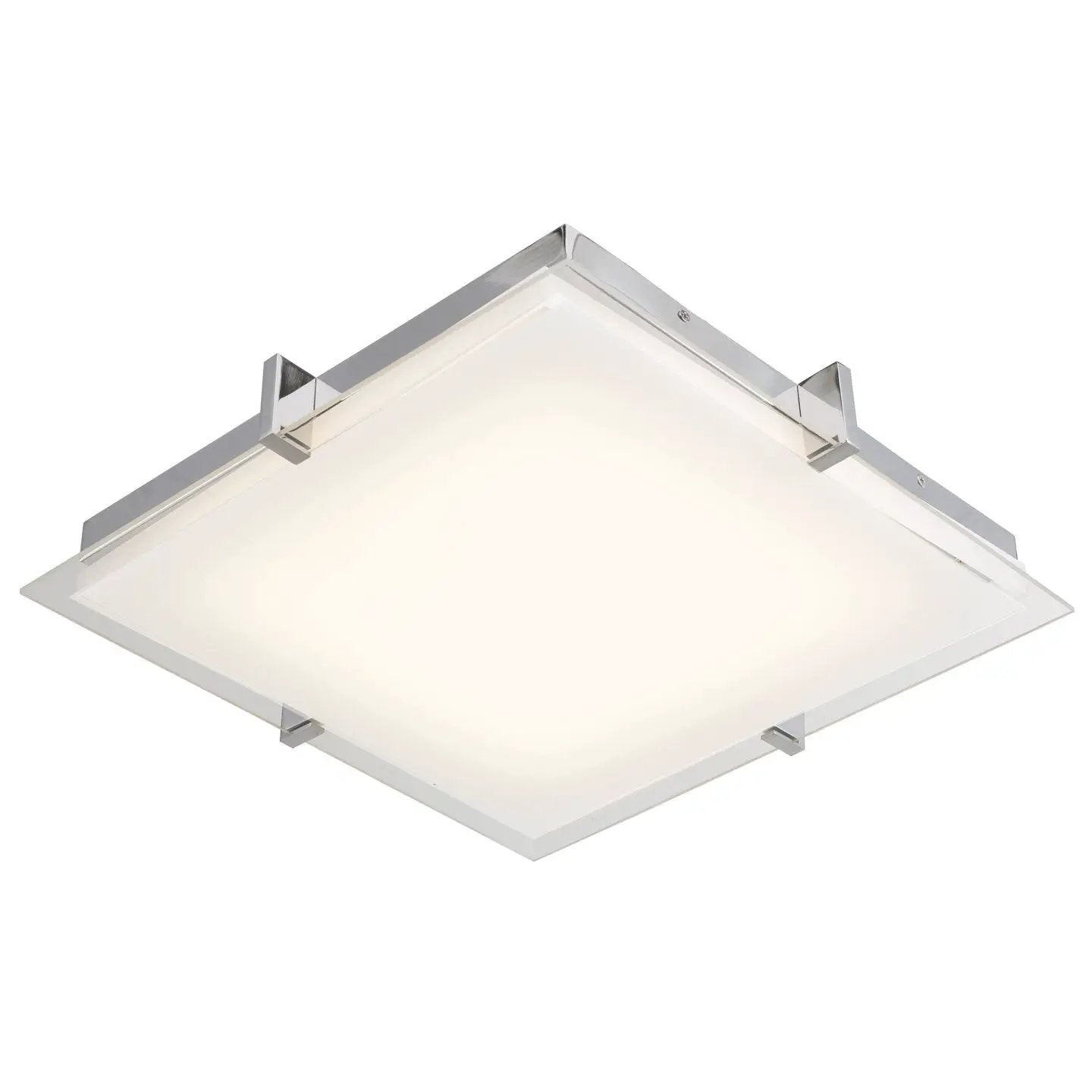Abra Lighting Matrix Flat Square Glass Low profile Flushmount by Abra Lighting
