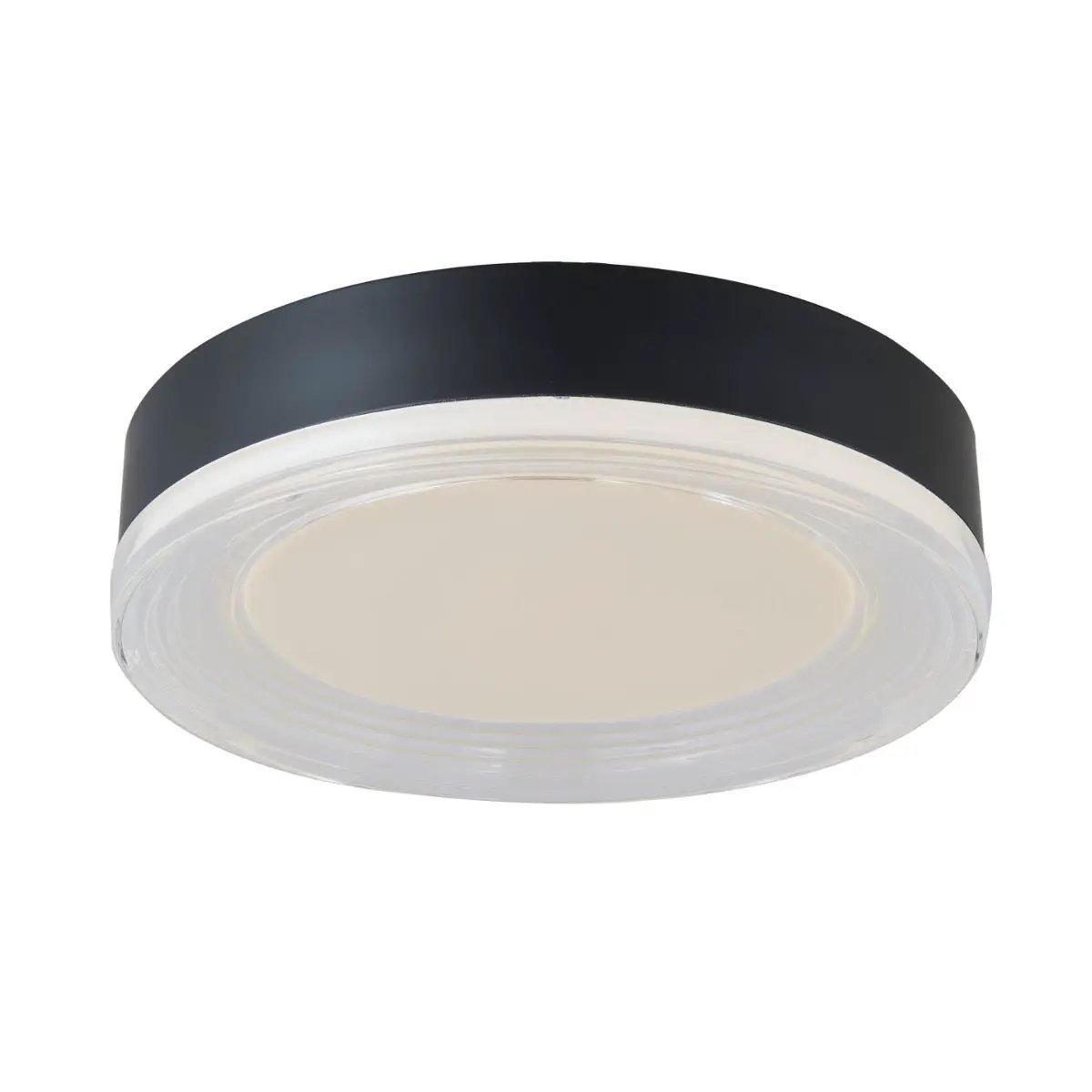 Abra Lighting Waves 3CCT 12" Ribbed Acrylic Low Profile Flushmount by Abra Lighting
