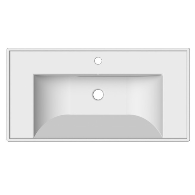 Nameeks Scarabeo 36-1/4" Ceramic Wall Mounted/Drop In Bathroom Sink - Includes Overflow by Nameeks