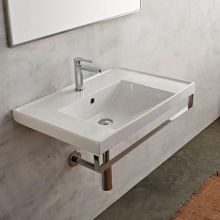 white bathroom sink