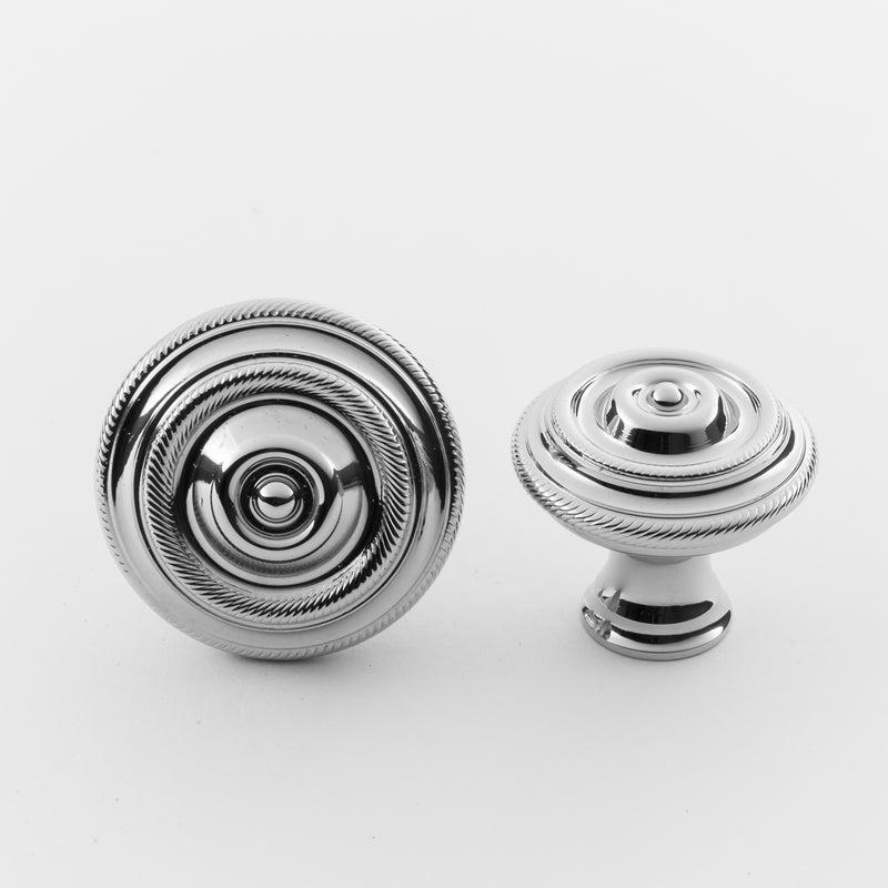 polished chrome knob