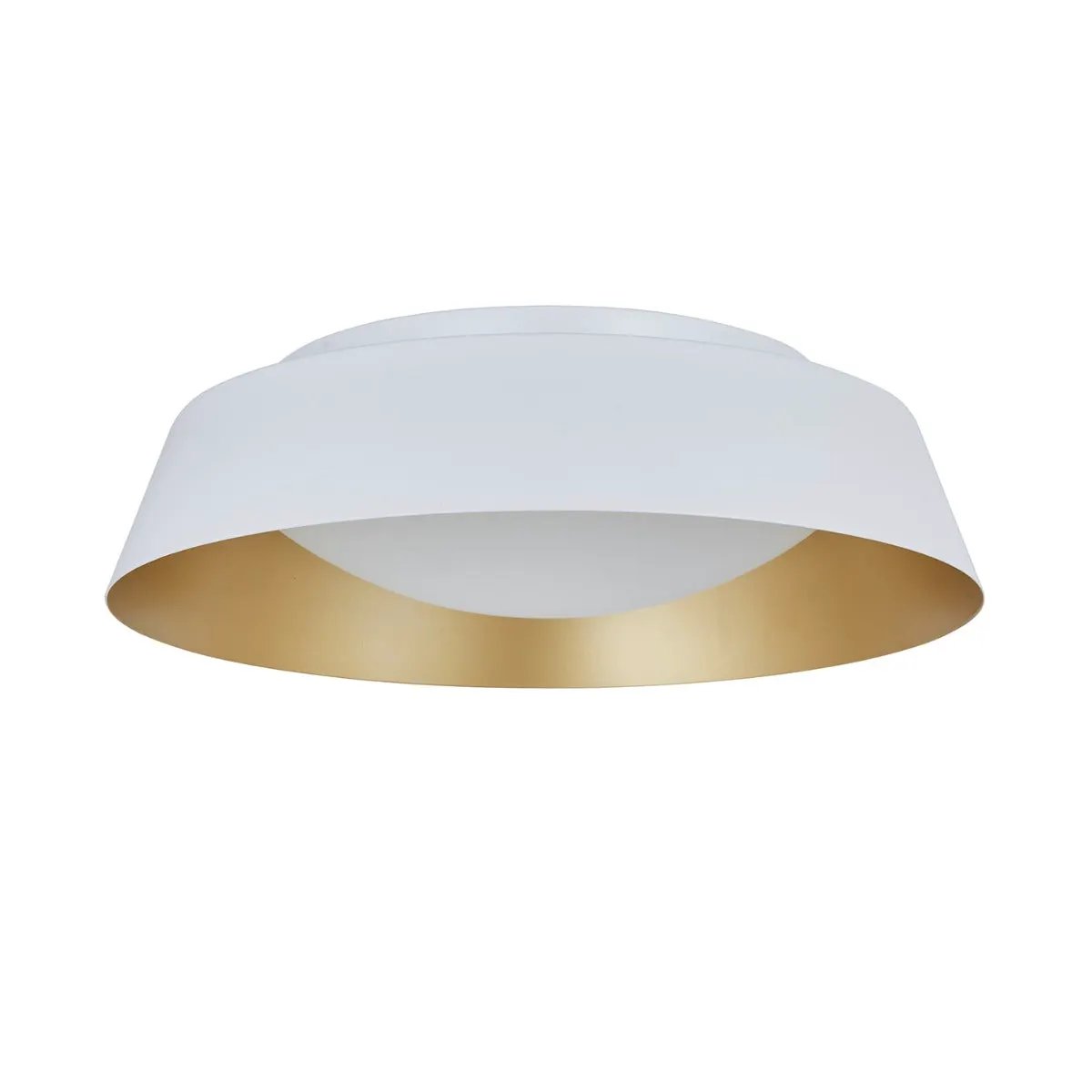 Abra Lighting Flare 15" 3CCT Flared Metal Frame with Opal Glass Diffuser by Abra Lighting