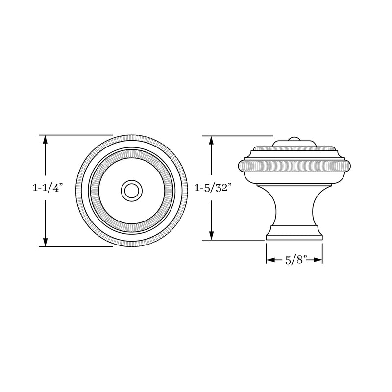 Knob dimension