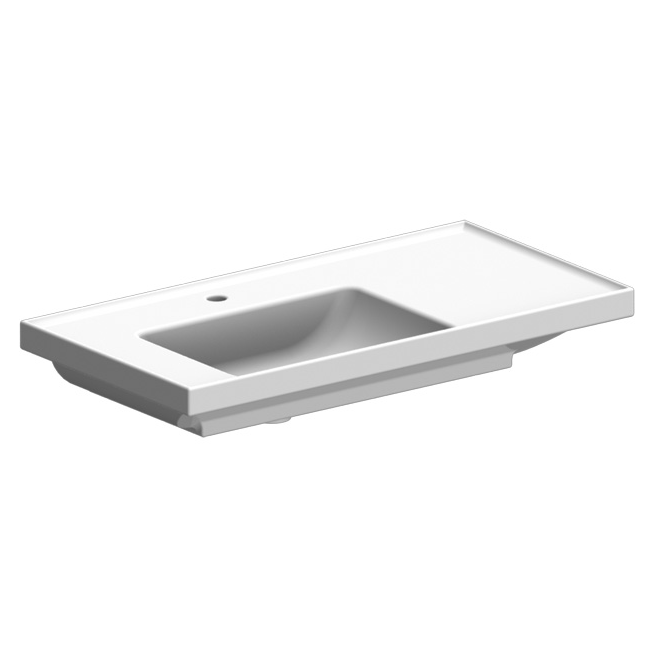 Nameeks Scarabeo 36-1/4" Ceramic Wall Mounted/Drop In Bathroom Sink - Includes Overflow by Nameeks
