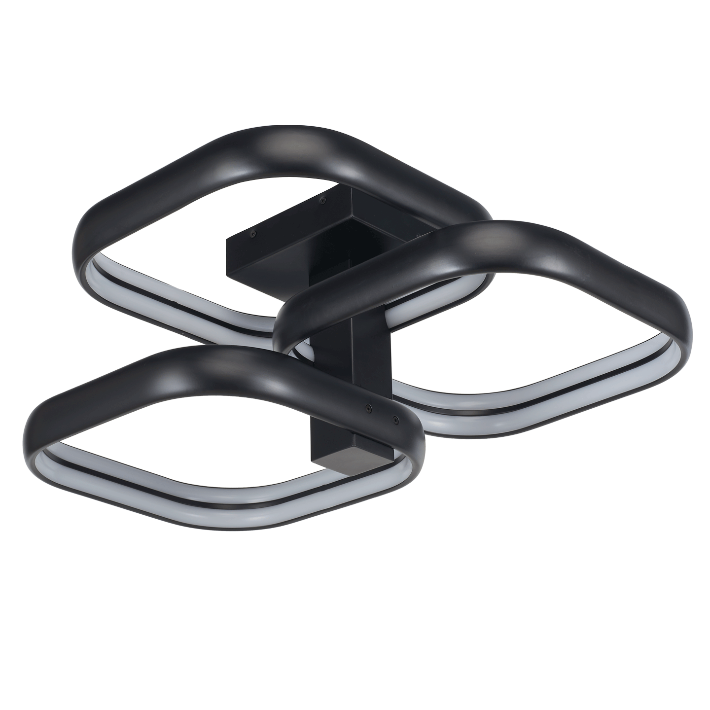 Abra Lighting Rave Dual LED Off-Set Triple Square Semi-Flush