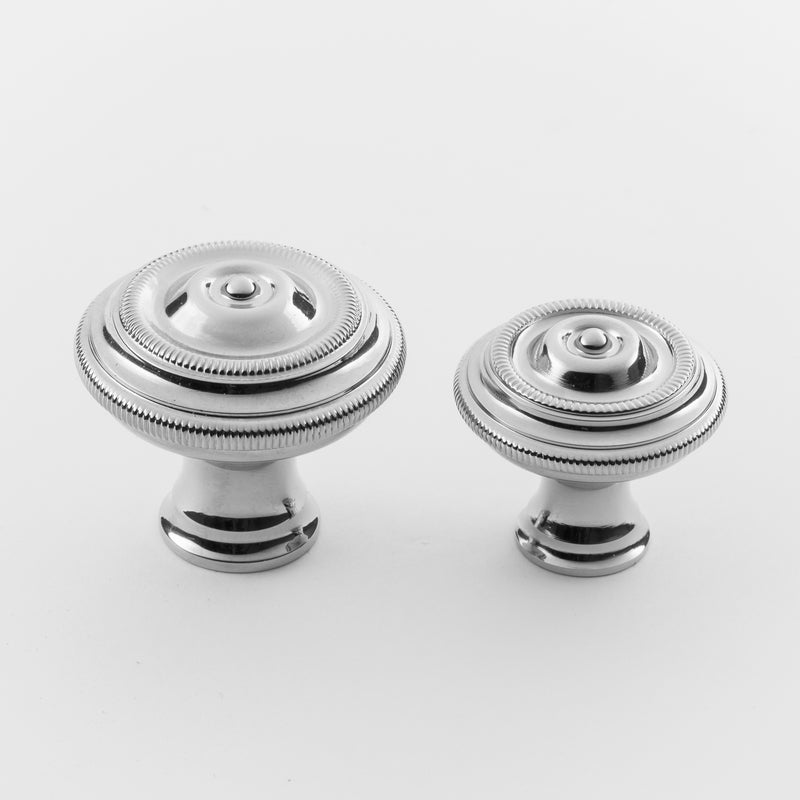 polished chrome knob
