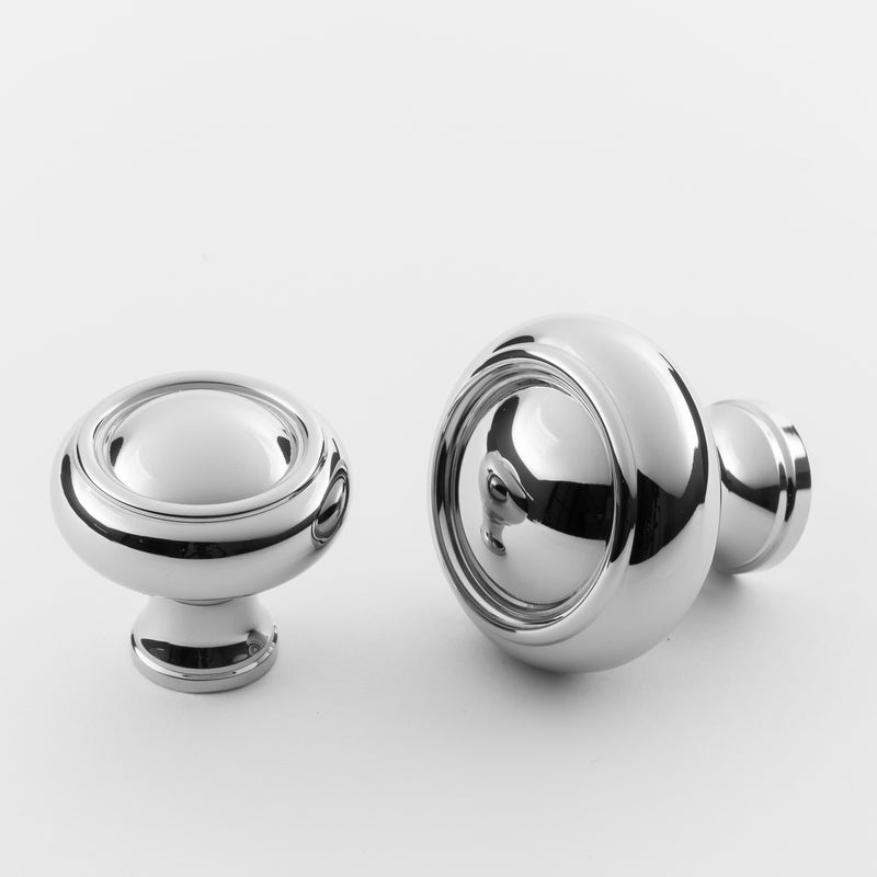 polished chrome knob
