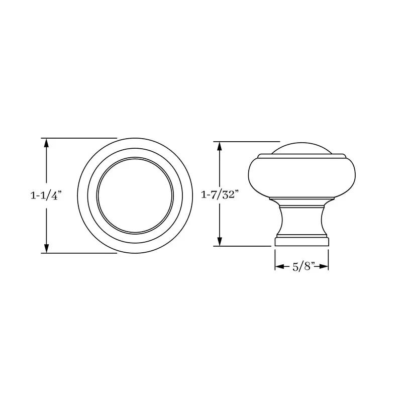 Knob dimension