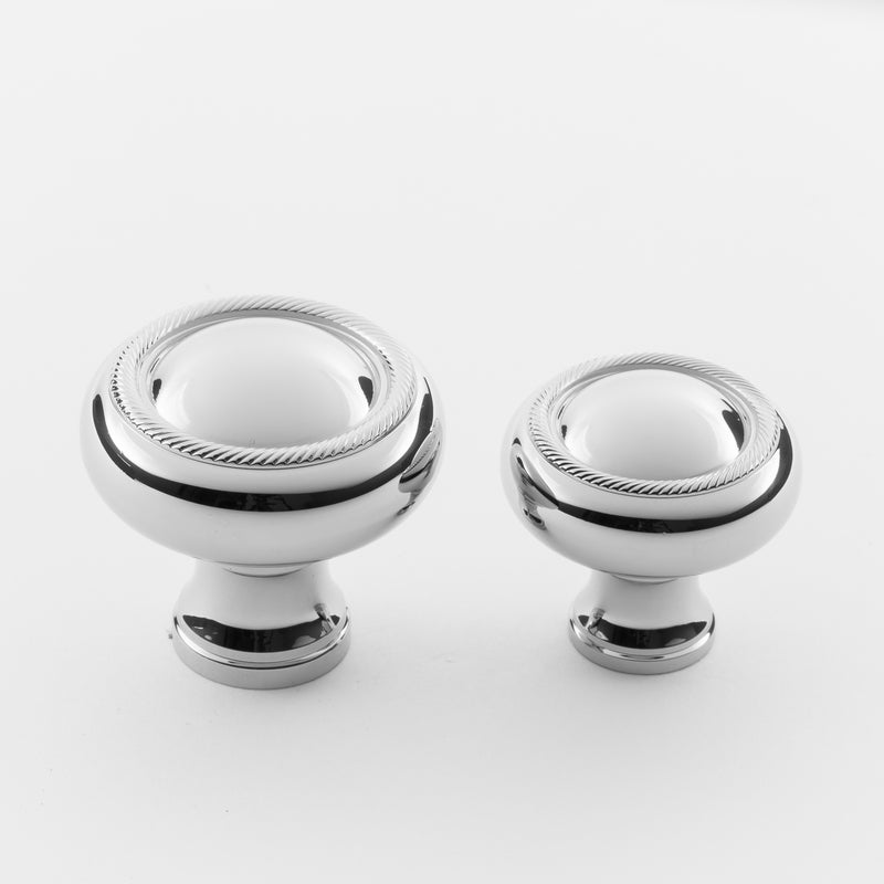 polished chrome knob