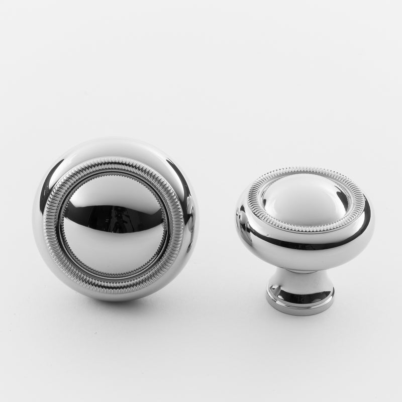 polished chrome knob