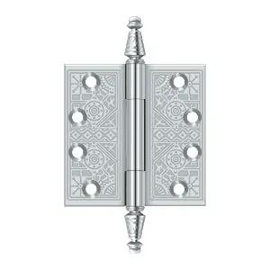 polished chrome hinge