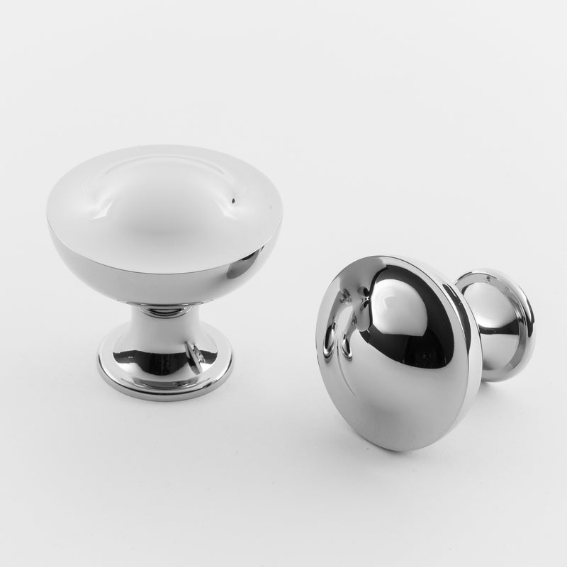 polished chrome knob