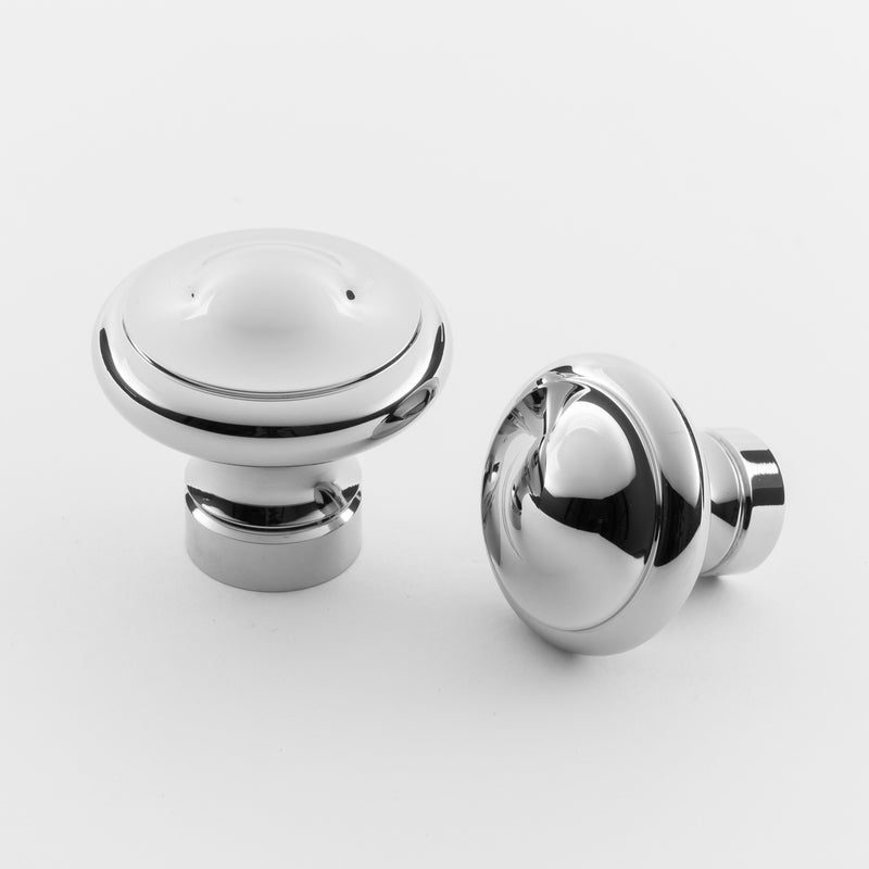 polished chrome knob