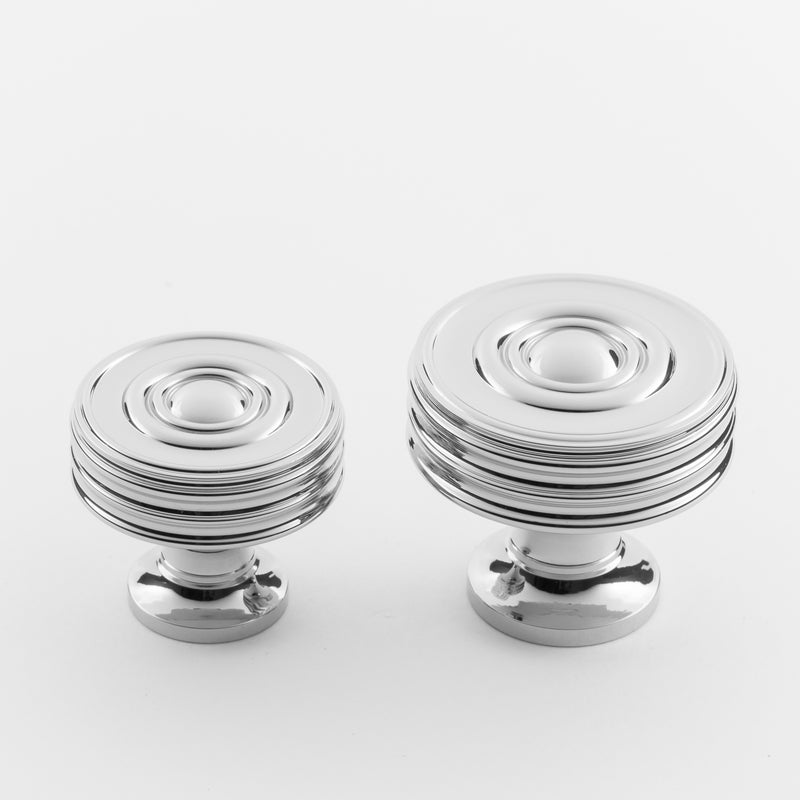 polished chrome knob