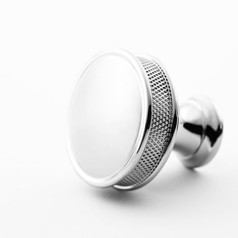 polished chrome knob