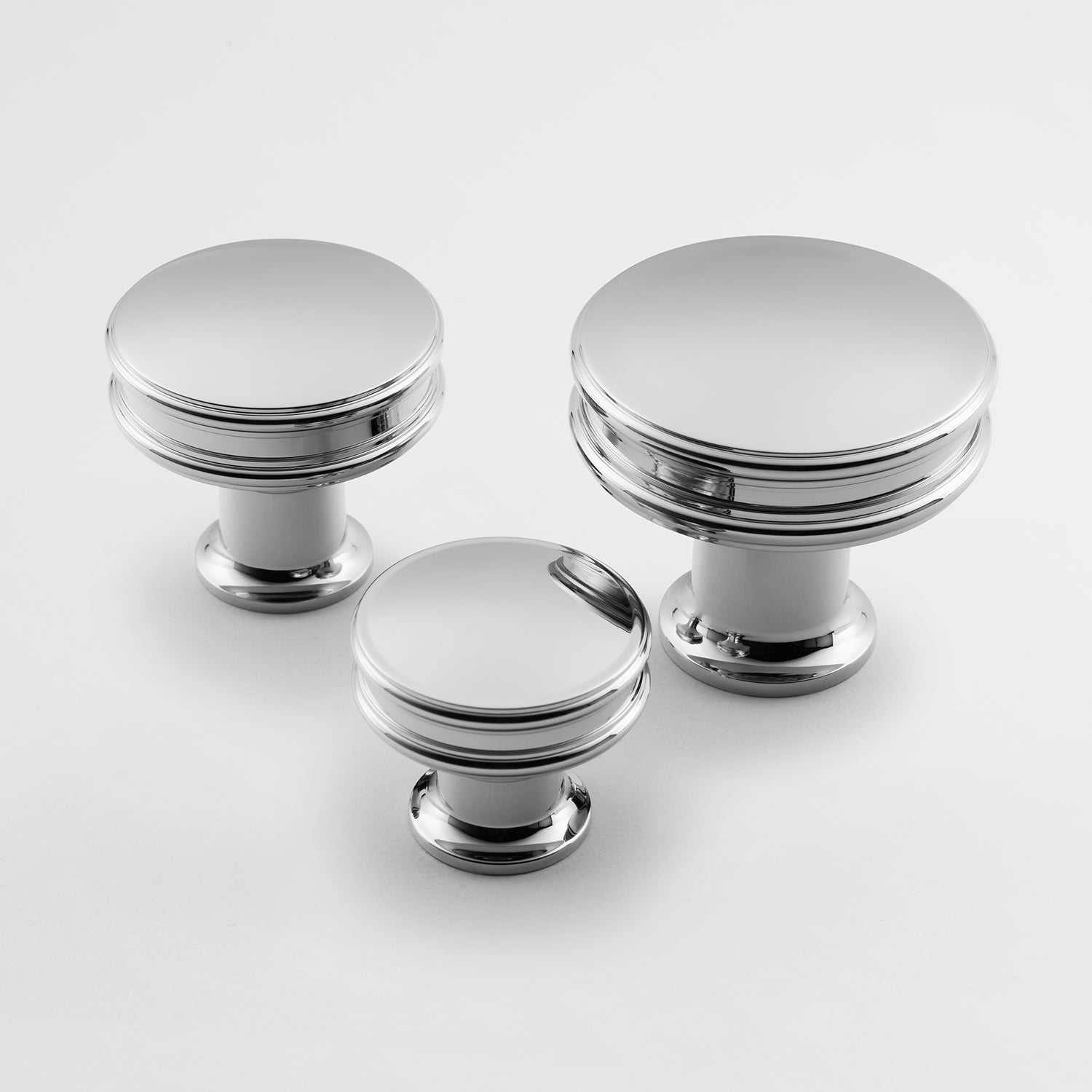 polished chrome knob