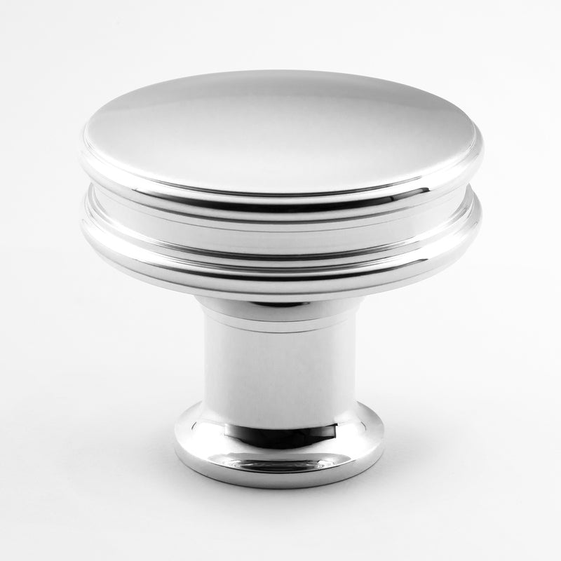 polished chrome knob
