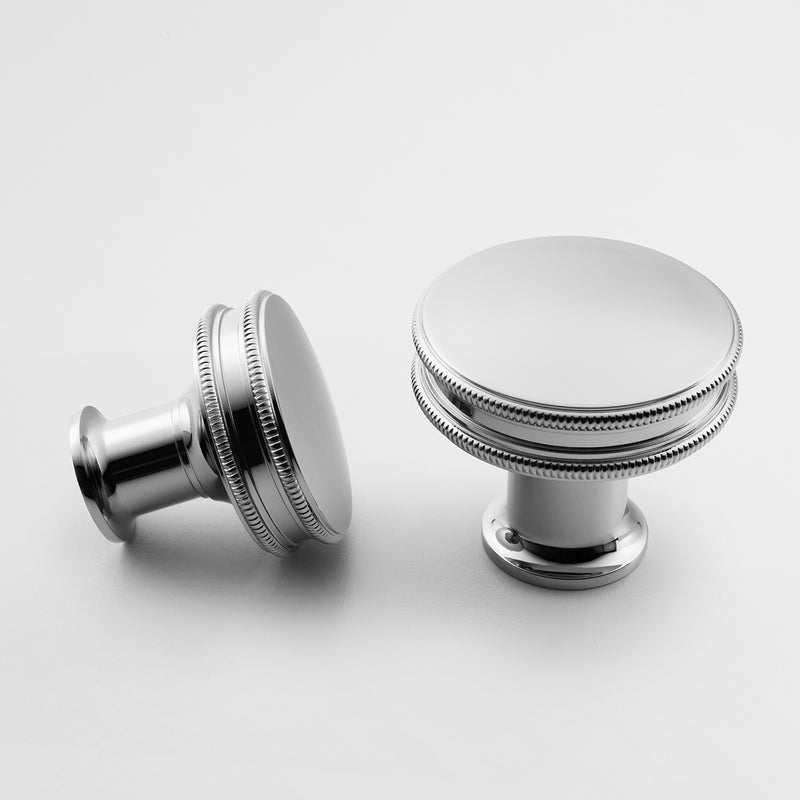 polished chrome knob