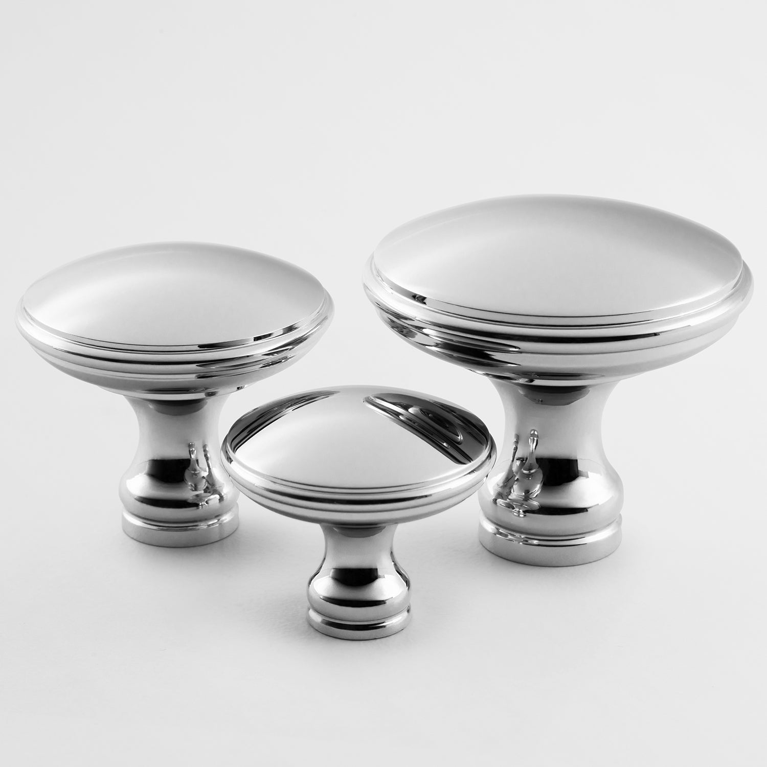 polished chrome knob