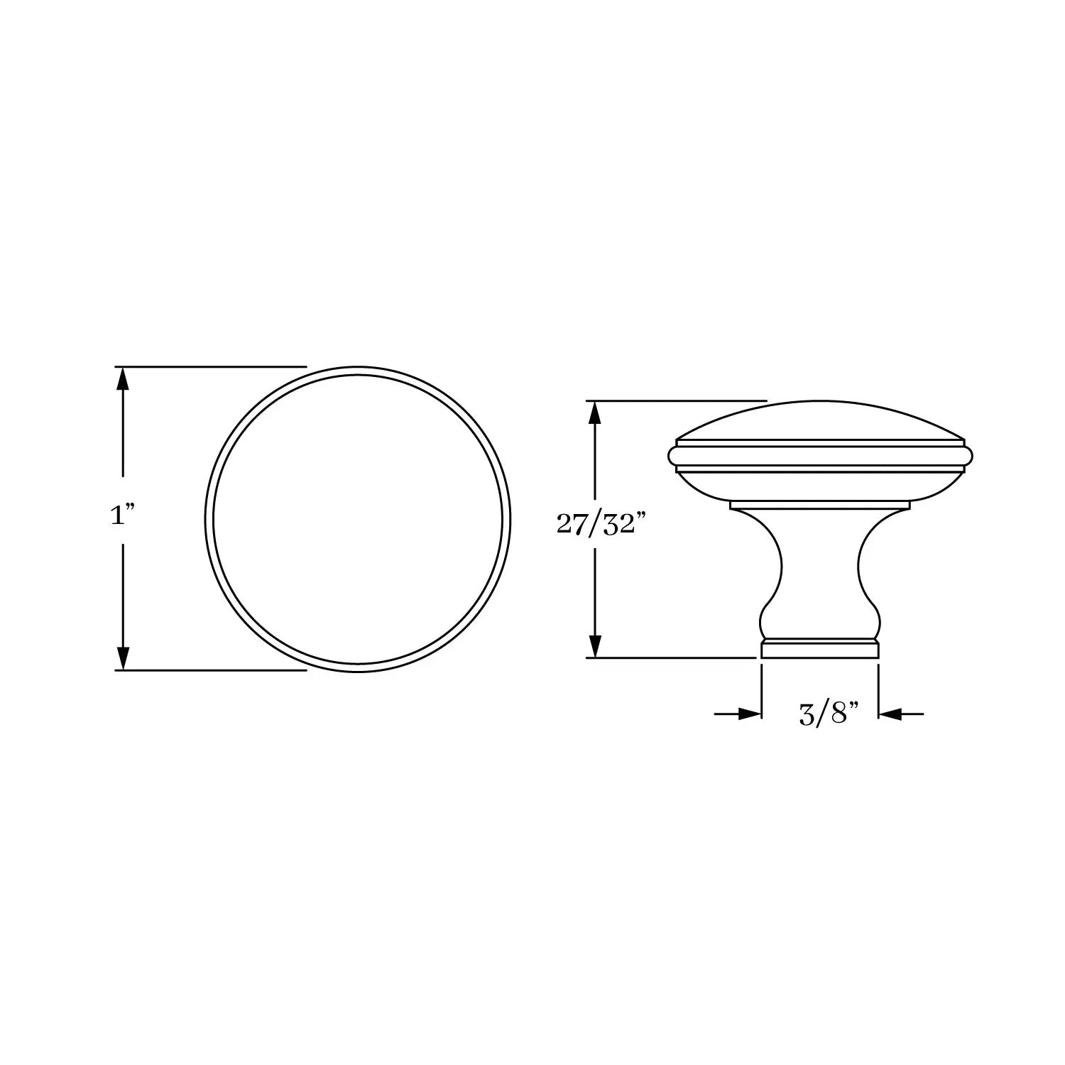 knob dimension