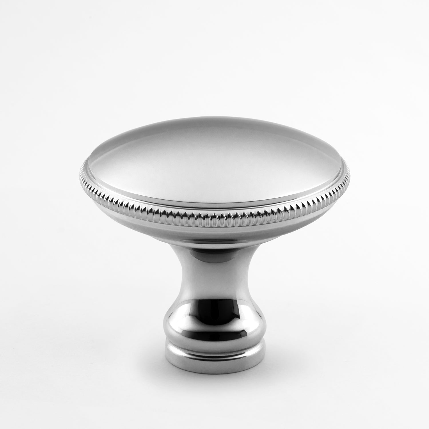 polished chrome knob