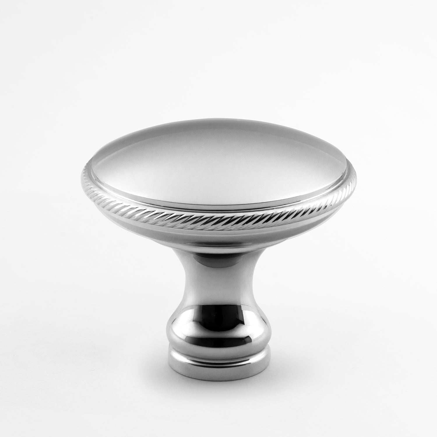 polished chrome knob