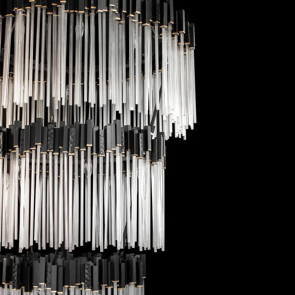 matte black/french gold chandelier
