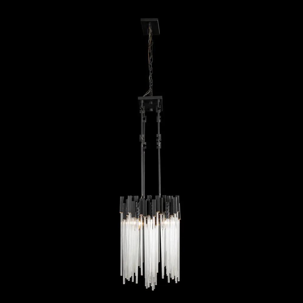 matte black/french gold chandelier